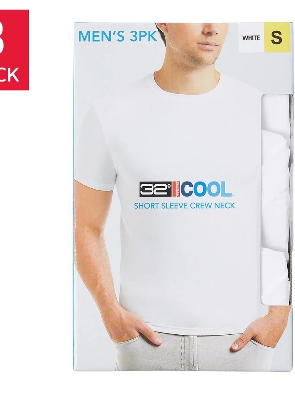 32 Degrees Men's Cool Tee, 3-pack‎